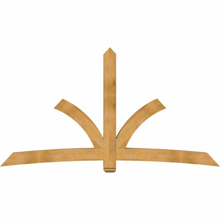 Ekena Millwork Davenport Rough Sawn Timber Gable Bracket, Western Red Cedar, 108"W x 58"H x 6"D x 6"F, 13/12 Pitch GBW108X58X0606DAV00RWR